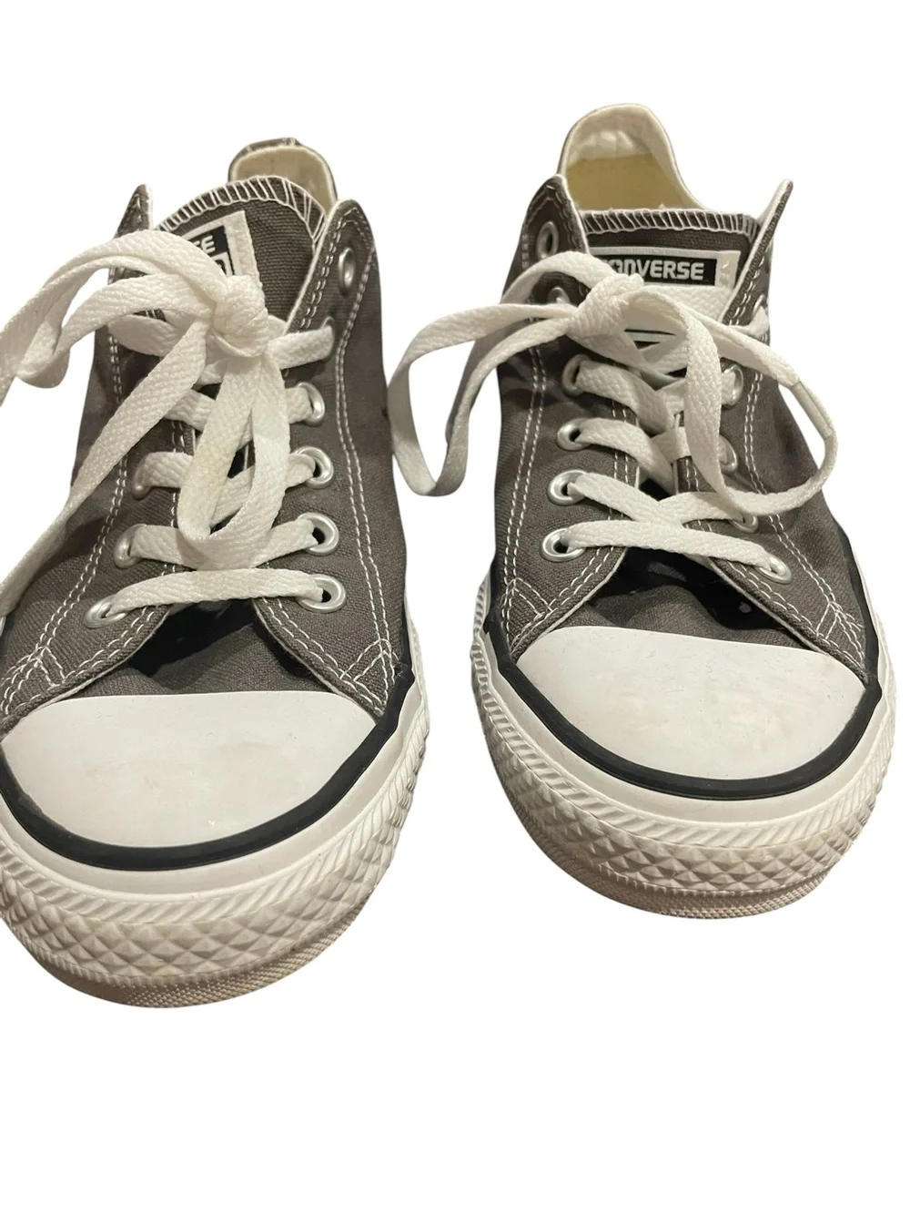 Converse Women’s Low Top Sneakers - Gray and White Size 9